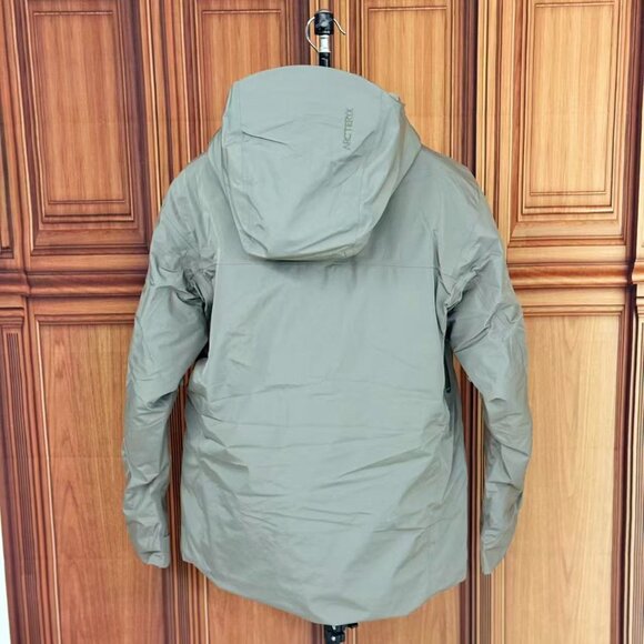 Arc'teryx Hooded Hardshell Down Jacket/Windbreaker, Misty Green, Size L - Picture 7 of 9